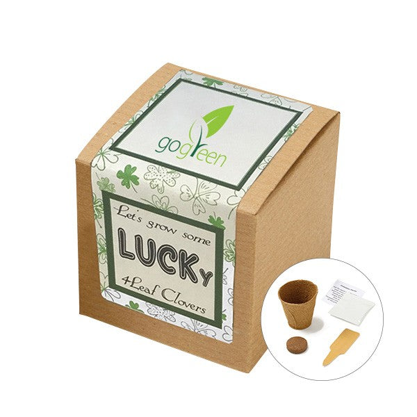 Lucky 4 Leaf Clover Growables Planter  Imprinted with Logo (Q850422)