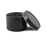 4 Oz. Black Travel Tin Candle (Q851211)