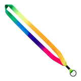 3/4" Inch Tie Dye Lanyard With Crimp & Split-Ring (Q867111)