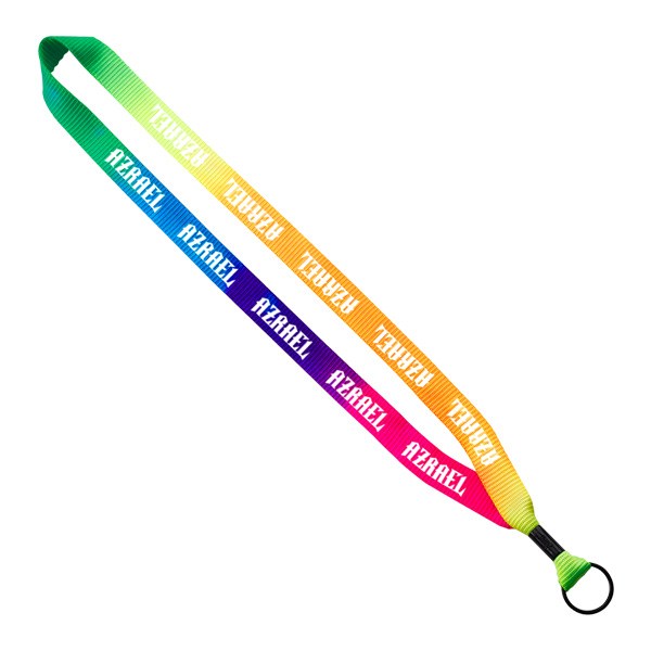 3/4" Inch Tie Dye Lanyard With Crimp & Split-Ring (Q867111)