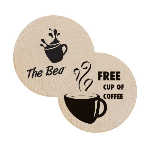 Free Coffee Wooden Nickels  Imprinted with Logo (Q868411)