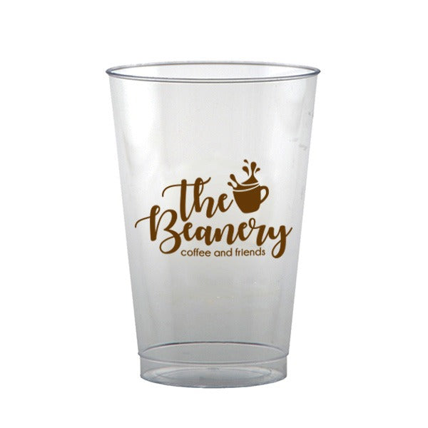 14 Oz. Clear Hard Plastic Cup  Imprinted with Logo (Q872211)
