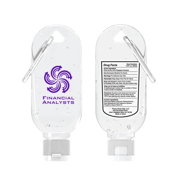 1.8 Oz. Antibacterial Hand Sanitizer Gel Carabiner (Q873011)