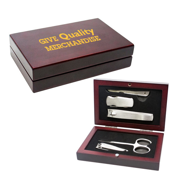 CEO Walnut Manicure Set  Imprinted with Logo (Q876511)