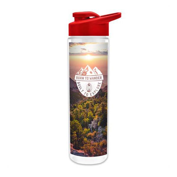 16 Oz. Full Color Wrap Insulated Bottle - Flip Straw Lid  Imprinted with Logo (Q882722)
