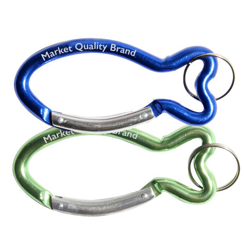 Custom Fish Shaped Carabiners (Q883411) Carabiners with Logo