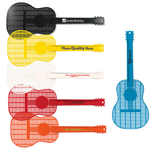 Large Guitar Shaped Fly Swatters  Imprinted with Logo (Q884411)
