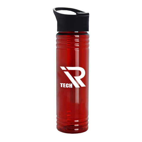 24 Oz. Slim Fit UpCycle RPET Bottles - Pop-Up Sip Lid  Imprinted with Logo (Q891722)