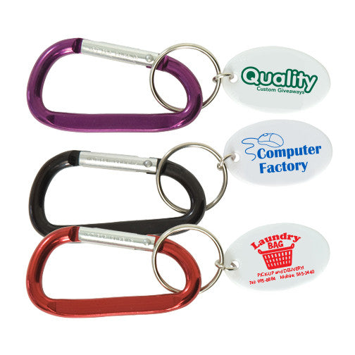 Small Metal Carabiner Keytags  Imprinted with Logo (Q893411)