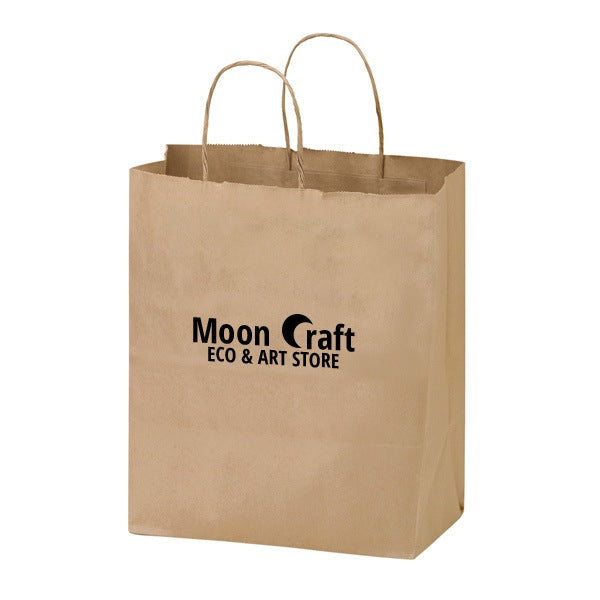 Custom Twisted Paper Handle Kraft Bags 8”W X 10.25”H (Q895811