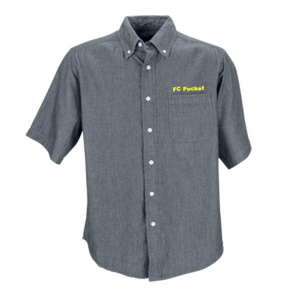 Men's Short-Sleeve Hudson Denim Shirts  Imprinted with Logo (Q896911)