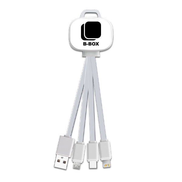 Wolcott LED Back-lit Charging Cable 4CP  Imprinted with Logo (Q897422)
