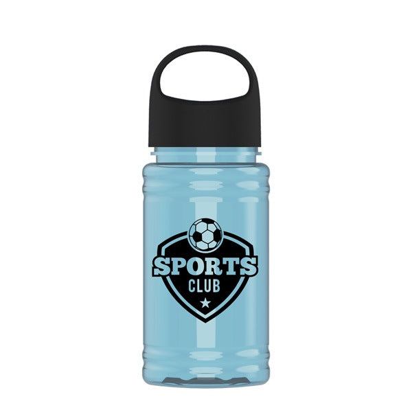 16 Oz. UpCycle Mini - RPET Bottle - Oval Crest Lid  Imprinted with Logo (Q902722)