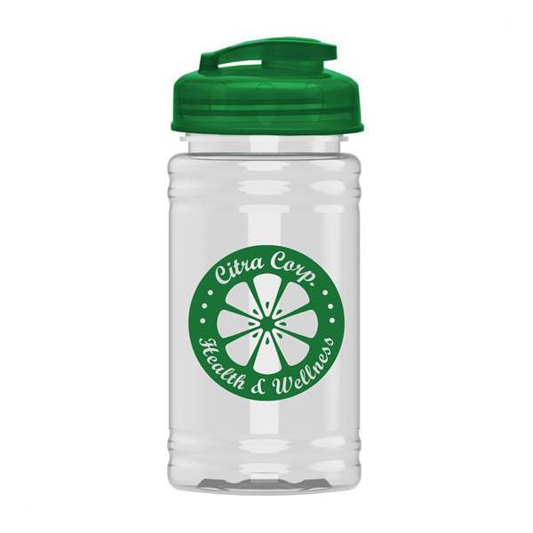 16 Oz. Mini PETE Sports Bottle - USA Flip Lid  Imprinted with Logo (Q903722)