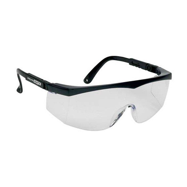 Large Single-Lens Safety Glasses W/ Ratchet Temple (Q907011)