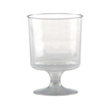 5 Oz. Clear Fluted Digital Plastic Footed Wine Cup (Q912211)