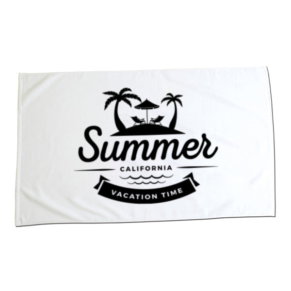 24 x 42 7 Lbs. Embroidered Terry Velour Hemmed Towel  Imprinted with Logo (Q916211)
