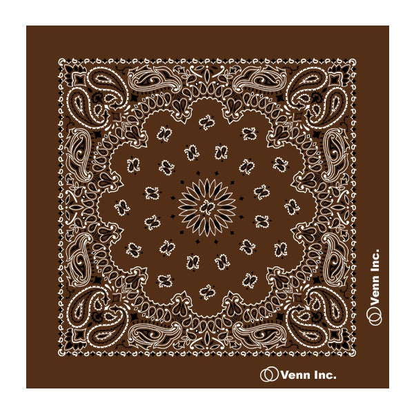 22 In Traditional USA Paisleys Bandana - Cocoa (Q916522)