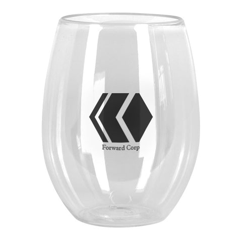 Acrylic Stemless Wine Glass with Custom Imprint