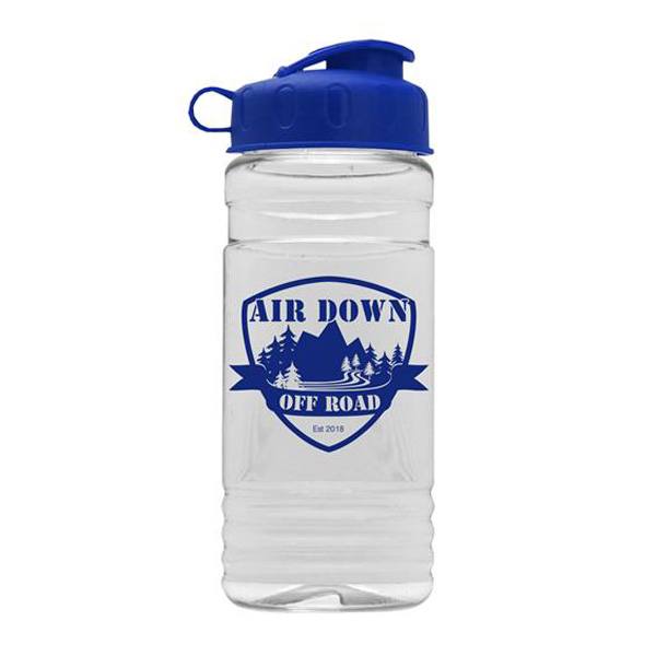 20 Oz. Clear Sports Bottle - Flip Top Lid  Imprinted with Logo (Q932722)