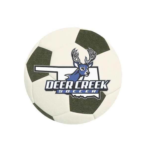 40 Point Soccer Ball Coasters  Imprinted with Logo (Q935911)