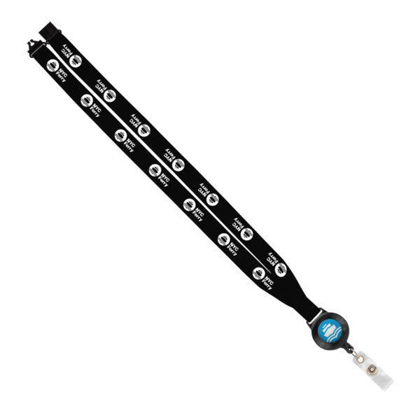 3/4 Inch Import Polyester Lanyard  Imprinted with Logo (Q952522)