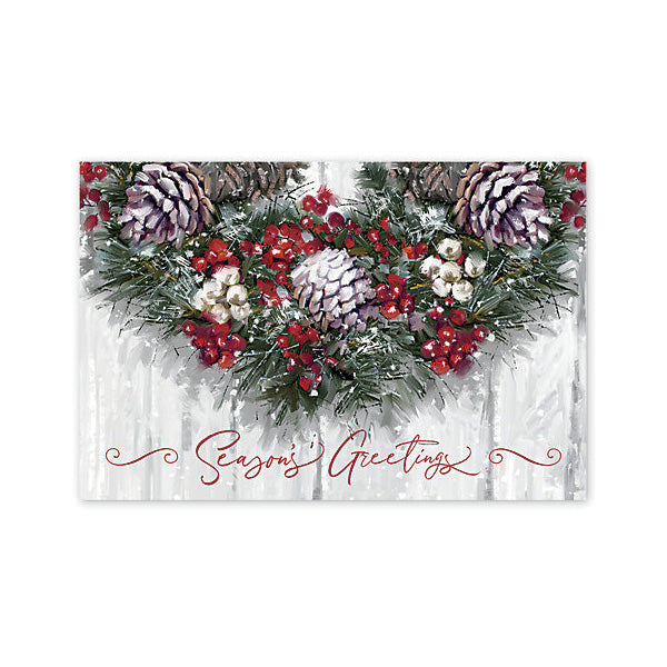 Winter Wreath Holiday Postcards 6" x 4" (Q953111)