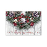 Winter Wreath Holiday Postcards 6" x 4" (Q953111)