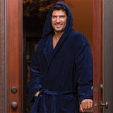 Terry Velour Hooded White Robe (Q954211)