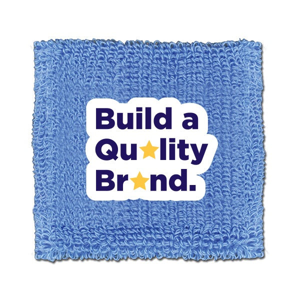 3?  2-Ply  Heavyweight Wristband with Sewn Laminated Applique (Q955611)