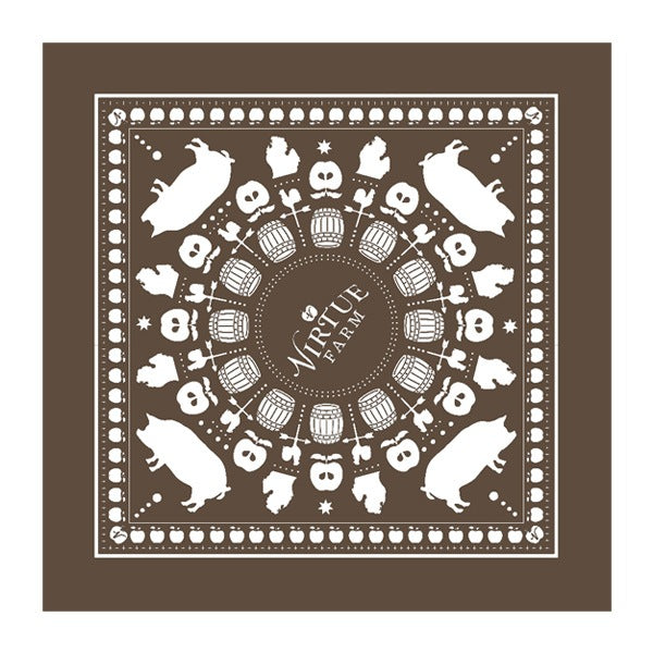 4800 Series Solid Color Bandanas - Cocoa  Imprinted with Logo (Q956522)