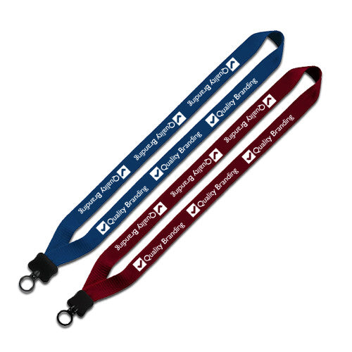 Imprinted 1" Cotton Lanyard with Plastic Clamshell & O-Ring (Q95714) -  - 1