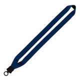 1" Cotton Lanyard with Plastic Clamshell & O-Ring (Q95714)