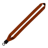 1" Cotton Lanyard with Plastic Clamshell & O-Ring (Q95714)