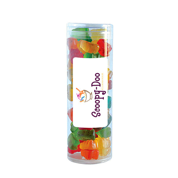 Gummy Bears In Fun Tube  Imprinted with Logo (Q958611)