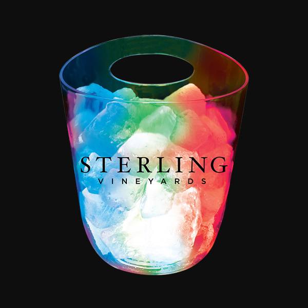 125 Oz. 3-Light Plastic Light-Up Champagne Bucket  Imprinted with Logo (Q959211)