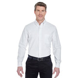 UltraClub Men's Classic Wrinkle-Resistant Long-Sleeve Oxford (Q962611)