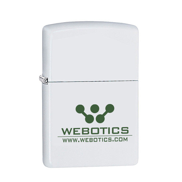 White Matte Windproof Zippo® Lighter  Imprinted with Logo (Q967211)