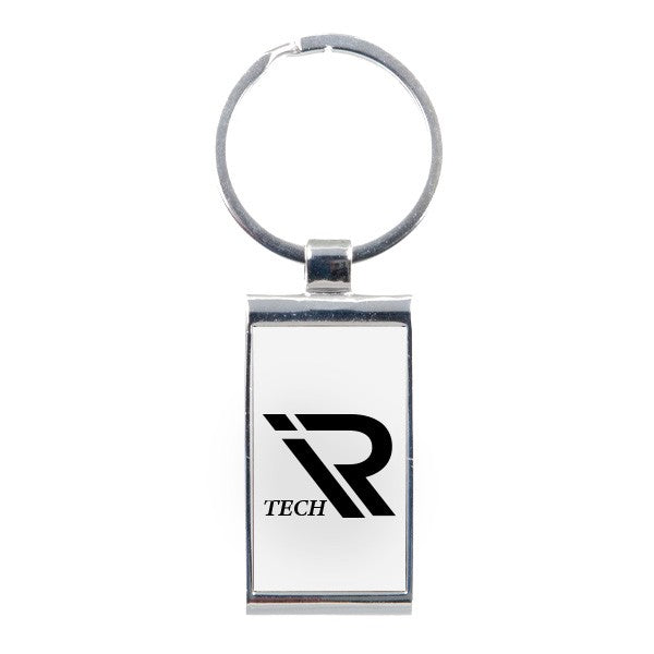 The Wave Die Cast Metal Domed Key Tag  Imprinted with Logo (Q968422)