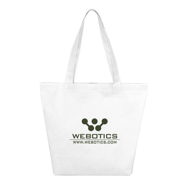 Shopping Tote Bags With Hook & Loop Fastener Closure  Imprinted with Logo (Q975711)