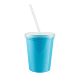 16 Oz. Stadium Cup With Lid And Straw (Q978422)