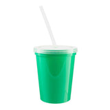 16 Oz. Stadium Cup With Lid And Straw (Q978422)