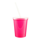 16 Oz. Stadium Cup With Lid And Straw (Q978422)
