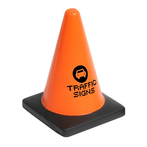 Custom Construction Cone Stress Reliever (Q992111) Stress Balls with