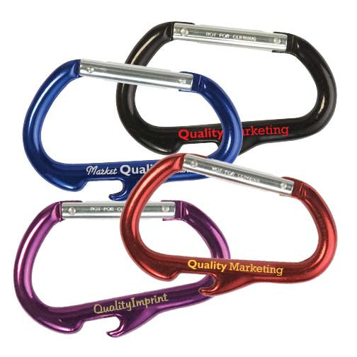 Metal Carabiner Bottle Openers  Imprinted with Logo (Q993411)
