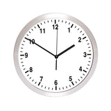 10" Brushed Metal Wall Clock With Glass Lens (Q993611)