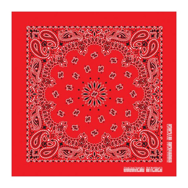 22 In Traditional USA Paisleys Bandana - Red  Imprinted with Logo (Q995522)