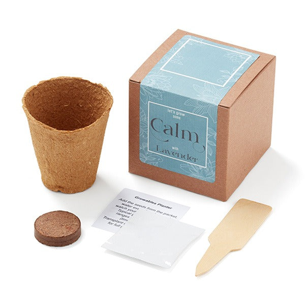 Grow Some Calm Planter In Gift Box  Imprinted with Logo (Q999422)