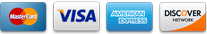 MasterCard, Visa, American Express and Discover accepted